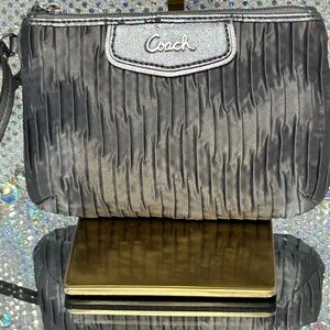 Coach Ashley Satin Medium Wristlet - Coach Logo Approx.. 8 x 5